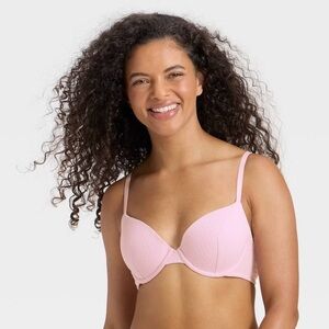 x2 Women's Lightly Lined Pointelle Bra, Wild Fable, Lilac Purple, 34C, NWT!